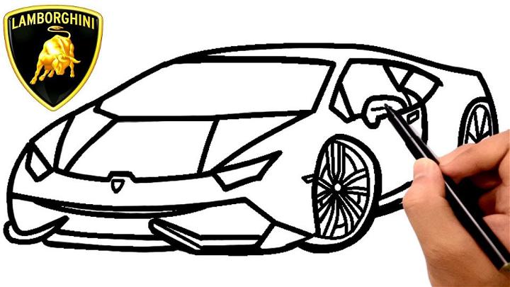 Lamborghini Huracan Sports Car Drawing