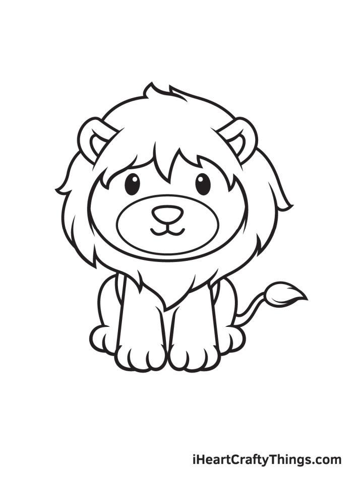 Lion Drawing Step by Step Guide