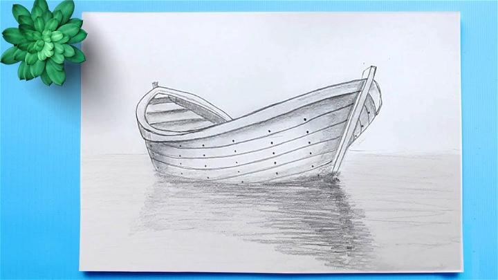 Pencil Sketch Of Boat