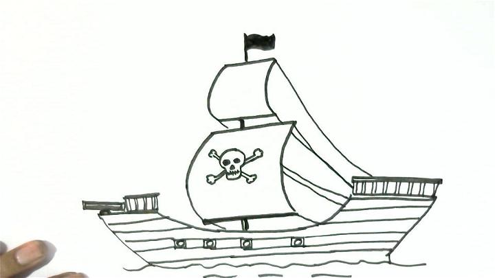 Pirate Boat Drawing