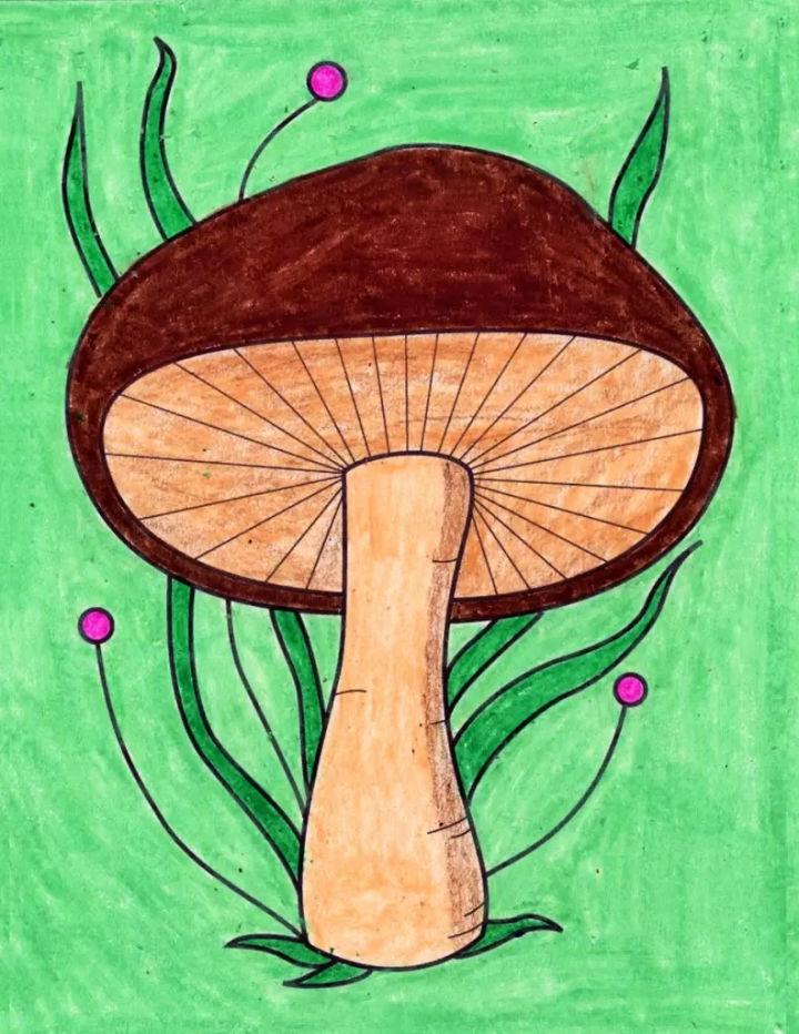 Realistic Mushroom Sketch