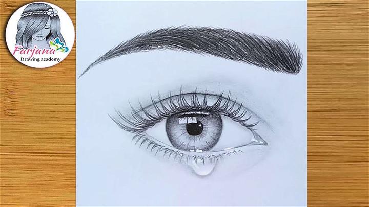 depressed eyes drawing