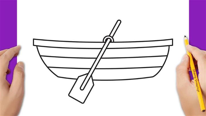 Row Boat Drawing