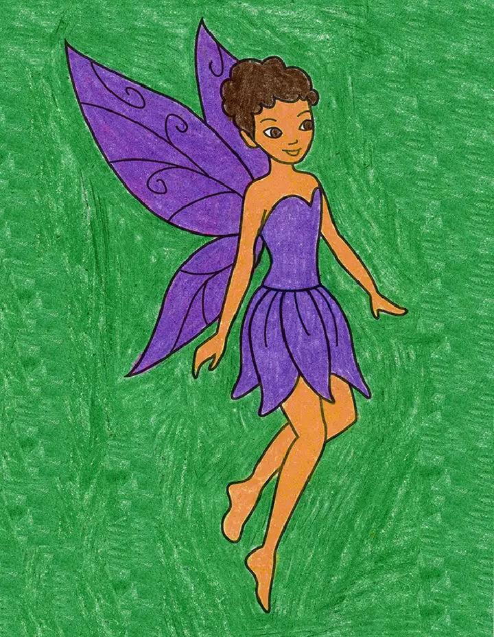 Simple Drawing Of A Fairy