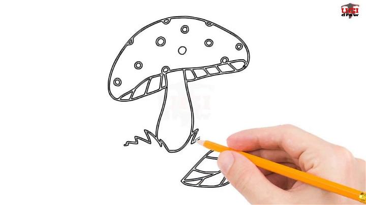 Simple Mushroom Drawing