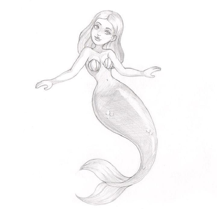Simple Way to Draw Mermaid