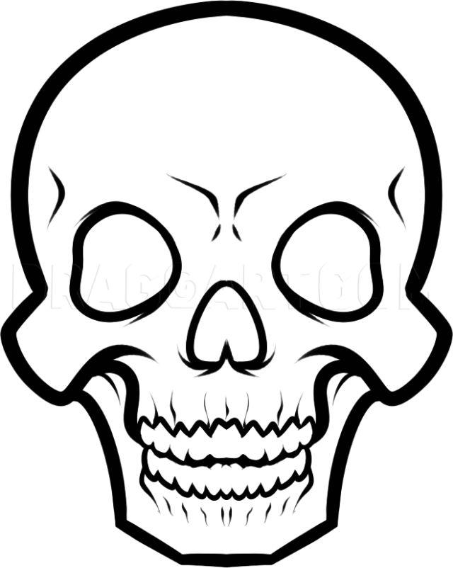 Skeleton Face Drawing