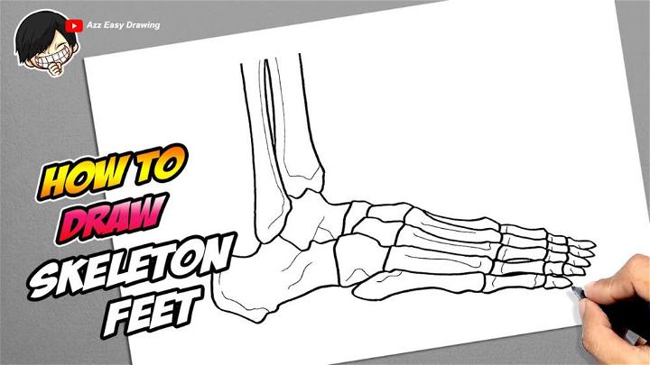 Skeleton Feet Drawing