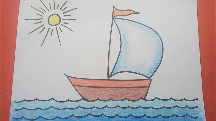 Simple traditional boat drawing on Craiyon
