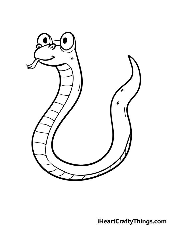 25 Easy Snake Drawing Ideas - How to Draw a Snake - Blitsy