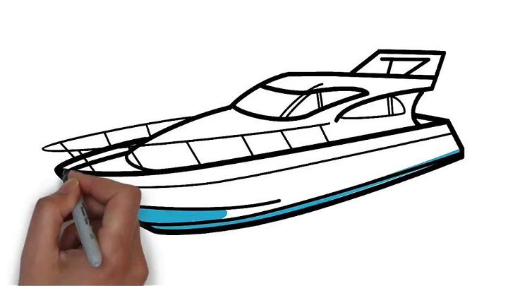 Speed Boat Drawing