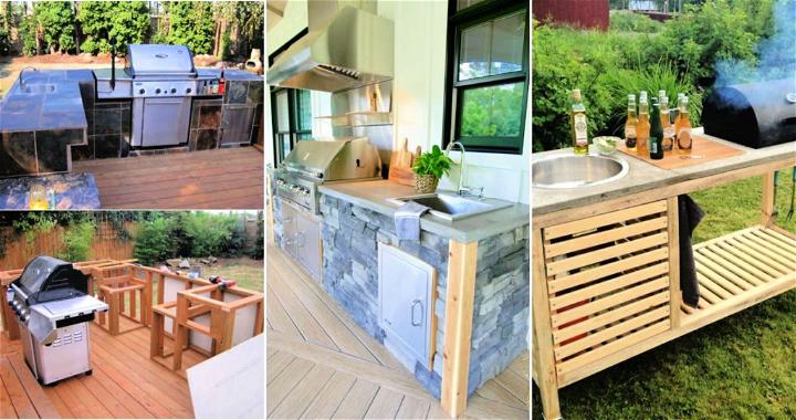 25 Free Diy Outdoor Kitchen Ideas 100, Diy Outdoor Wood Kitchen Island