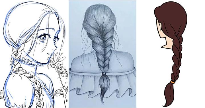 20 Easy Braid Drawing Ideas - How To Draw Braids and Box Braids