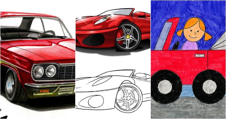 easy car drawing ideas tutorials