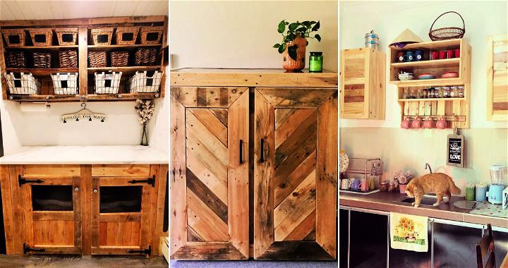 easy wooden pallet cabinets under cheap budget