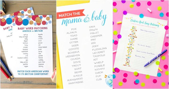 free baby shower game printables