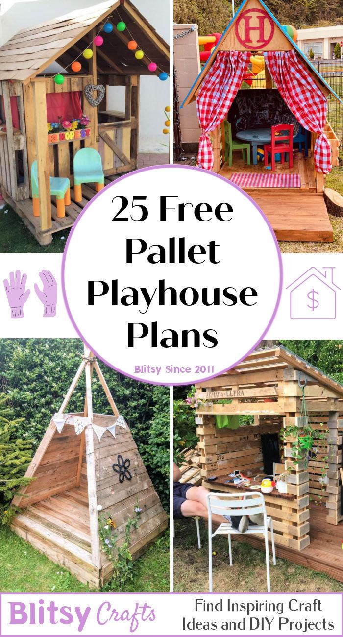 18 Free DIY Pallet Playhouse Plans and Ideas   Blitsy