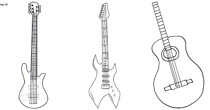guitar drawing ideas and tutorials