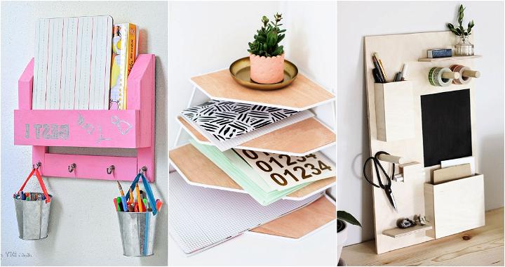 homemade diy desk organizer ideas are easy to do