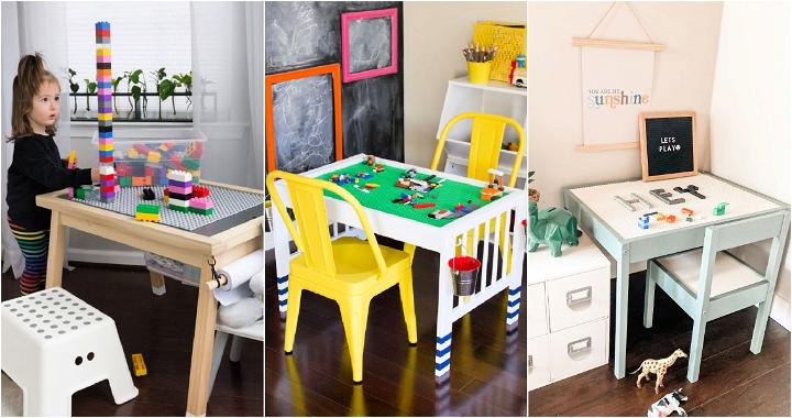 homemade diy lego table plans with storage