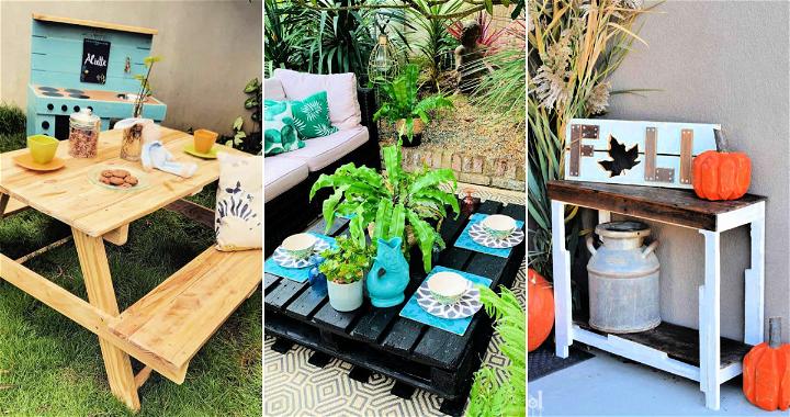 simple pallet table plans and ideas to diy