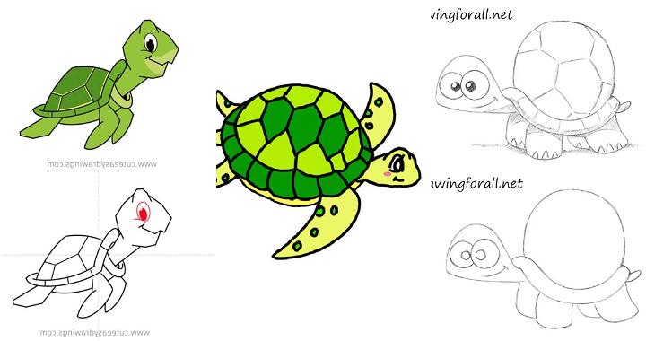 Tortoise cartoon Coloring Page - KidzeZone