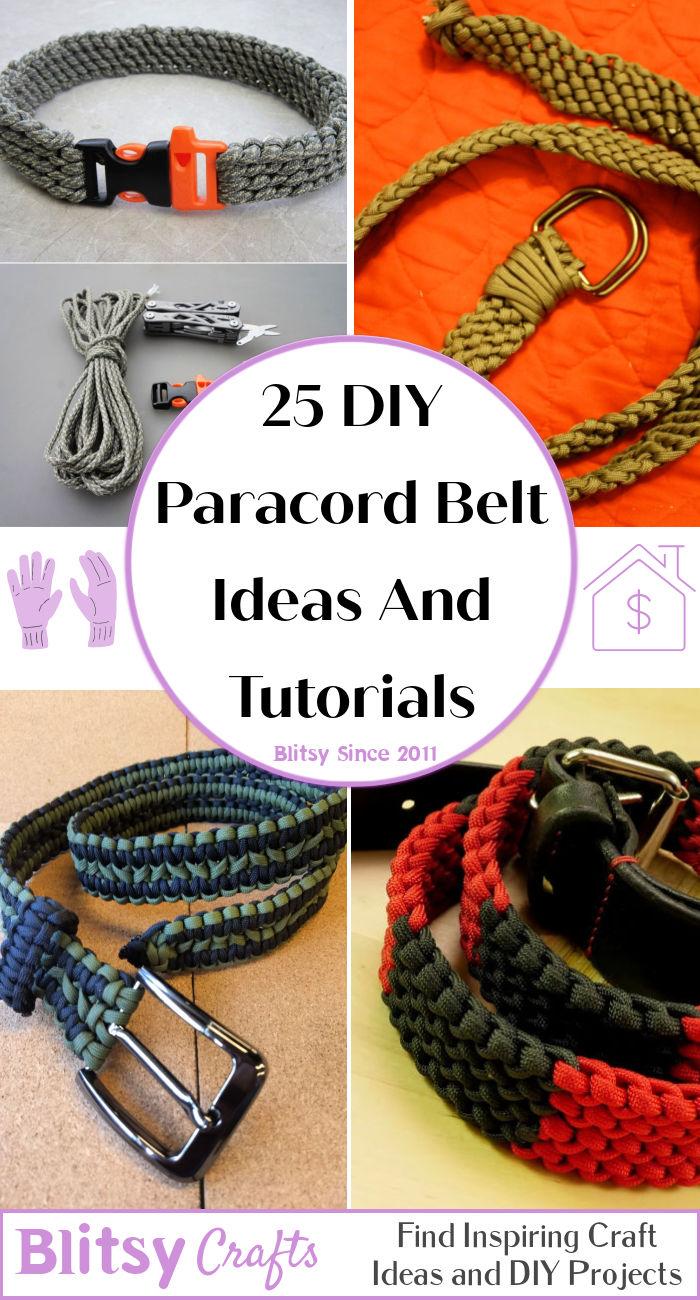 25 DIY Paracord Belt Patterns with Easy Instructions