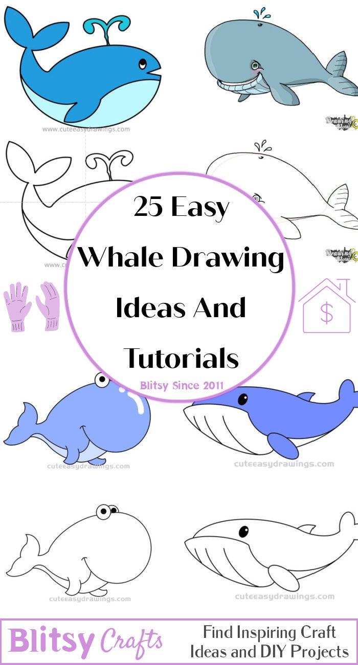 25 Easy Whale Drawing Ideas And Tutorials