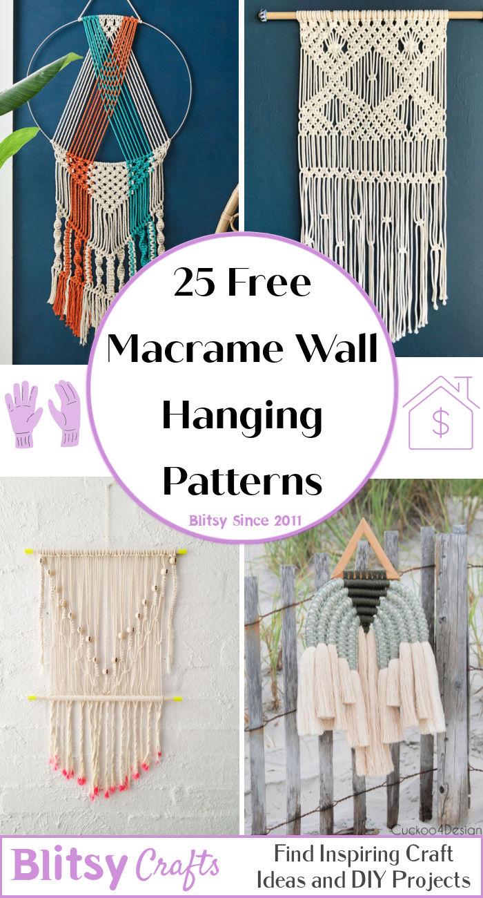 25 Free Macrame Wall Hanging Patterns