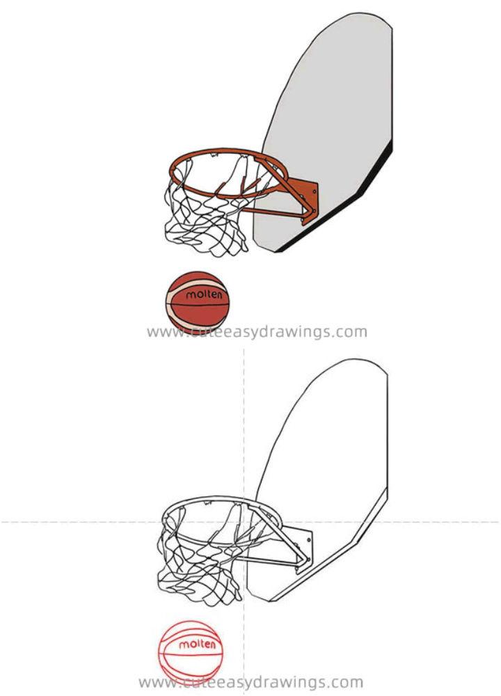 Basketball Goal Drawing for Elementary Schooler