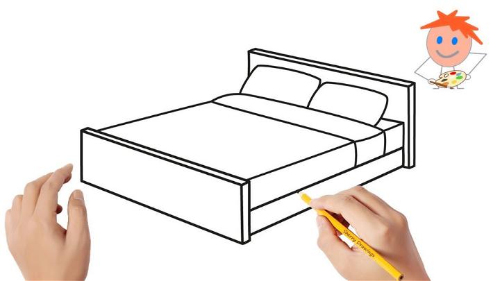 Bed Line Drawing