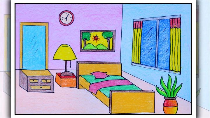 Bedroom Drawing for Beginners