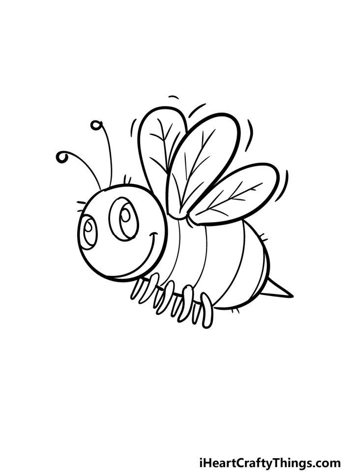 Bee Drawing Step by Step Guide