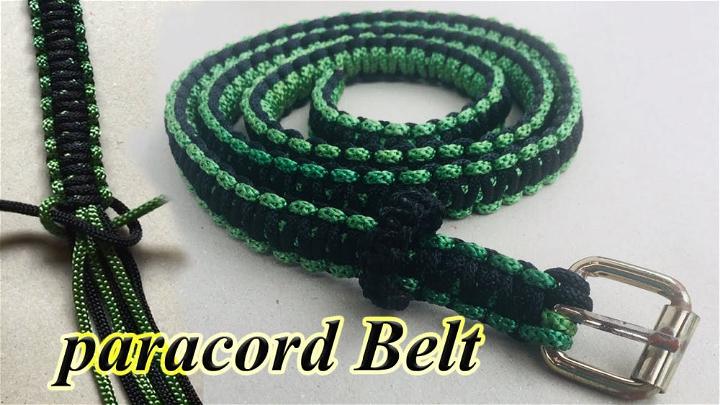 Black and Green Paracord Belt