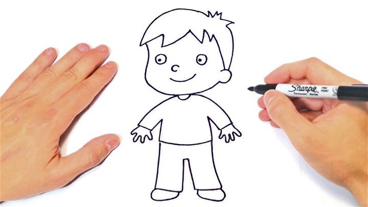 Boy Child Drawing Lesson