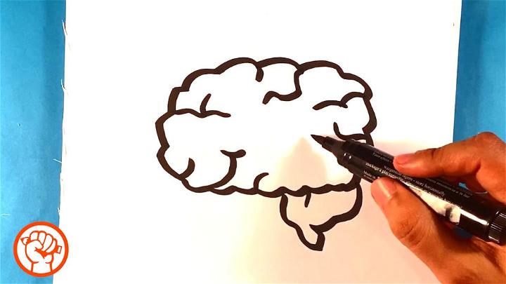 Brain Line Drawing for Beginners