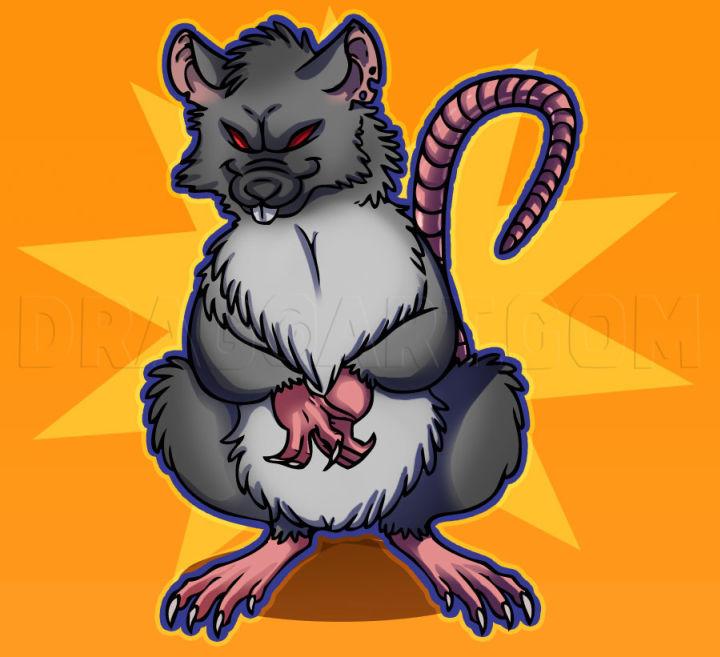 Cartoon Rat Drawing Step by Step