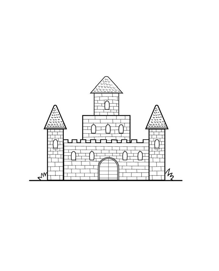 Castle Drawing Step by Step Guide
