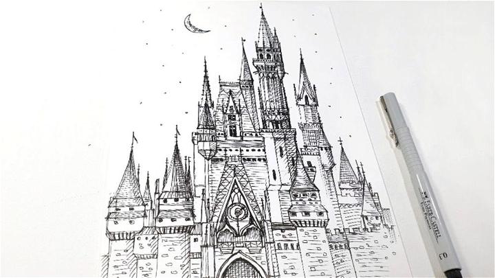 Cinderella Castle Drawing