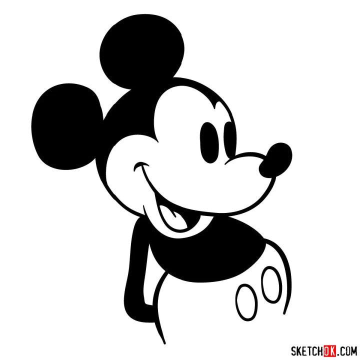 Classic Style Mickey Mouse Drawing