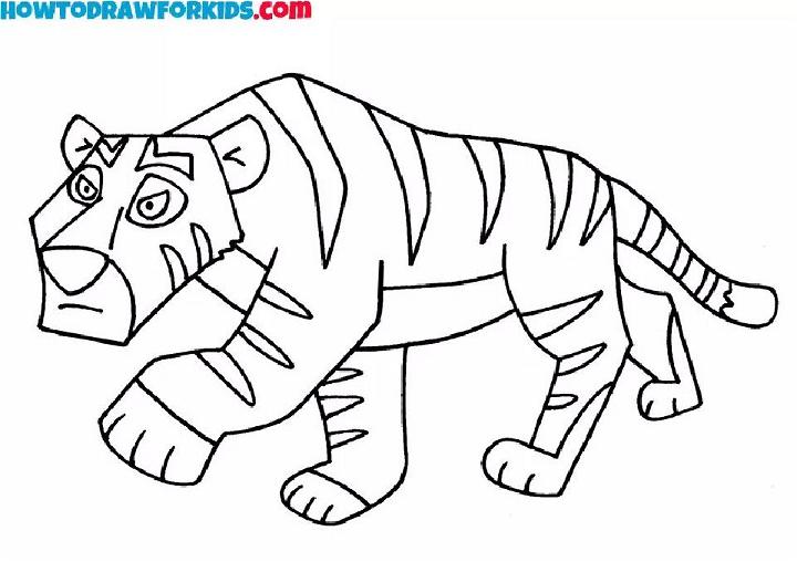 How To Draw a Tiger - Inspired by Henri Rousseau - Messy Little Monster