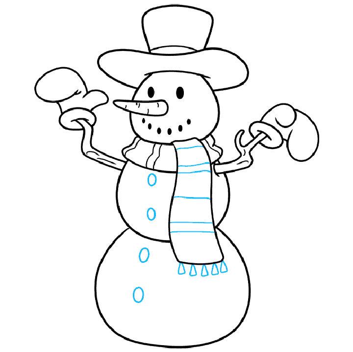 Create a Wonderful Snowman Drawing