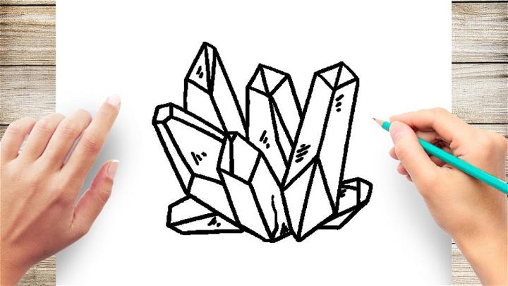 Crystal Line Drawing