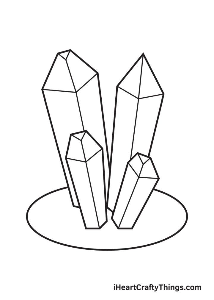 Crystals Drawing Step by Step Guide