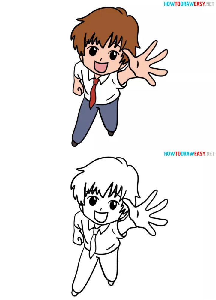 Cute Anime Boy Drawing