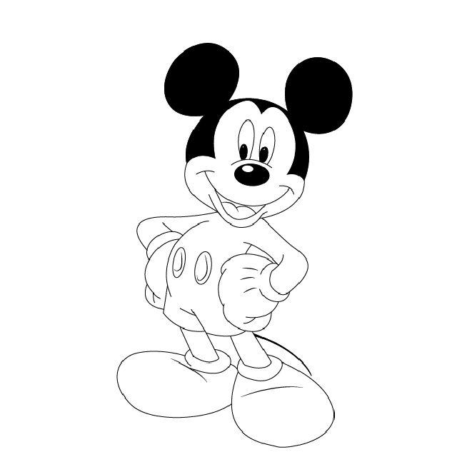 Cute Cartoon Mickey Mouse Drawing