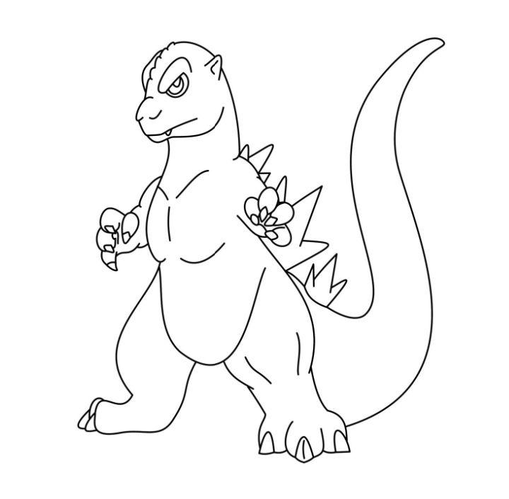 Cute Godzilla Drawing