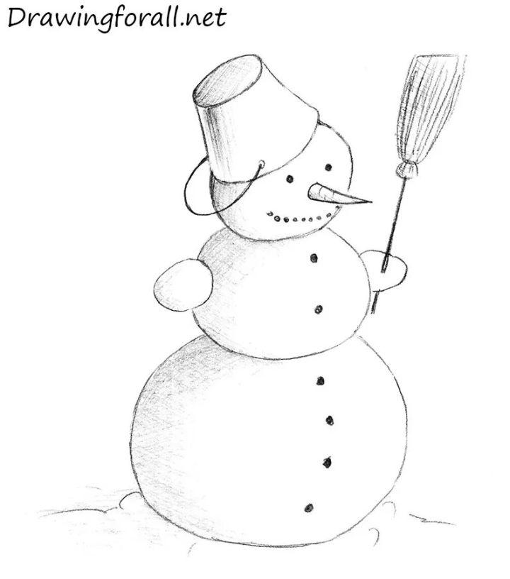 Cute Snowman Drawing
