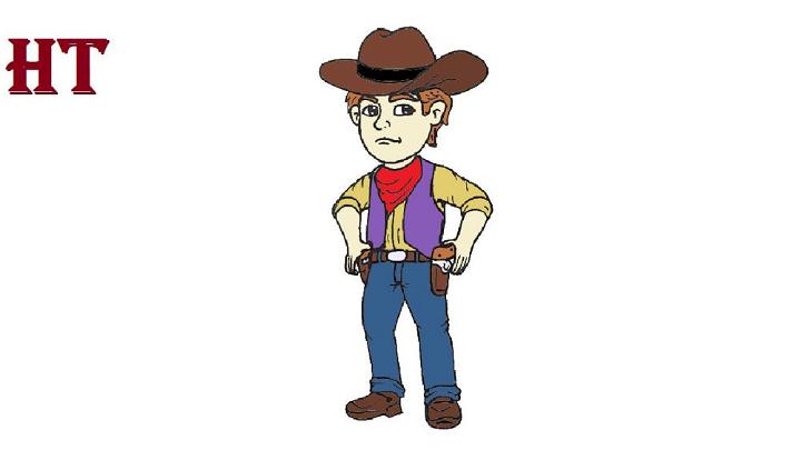 Cute and Easy Cowboy Drawing