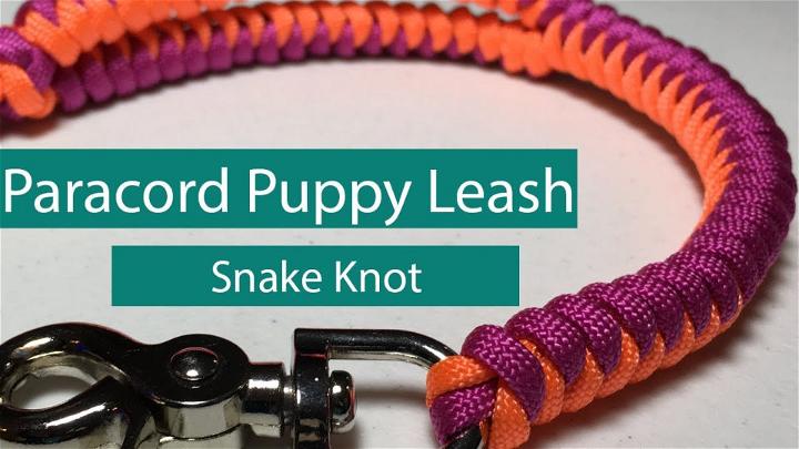 DIY Paracord Puppy Leash Snake Knot